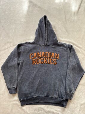 River wear Canadian Rockies distressed hoodie